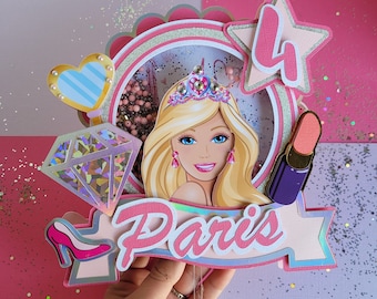Cake Topper Los Pasteles De Barbie Topper De Torta Personalizado