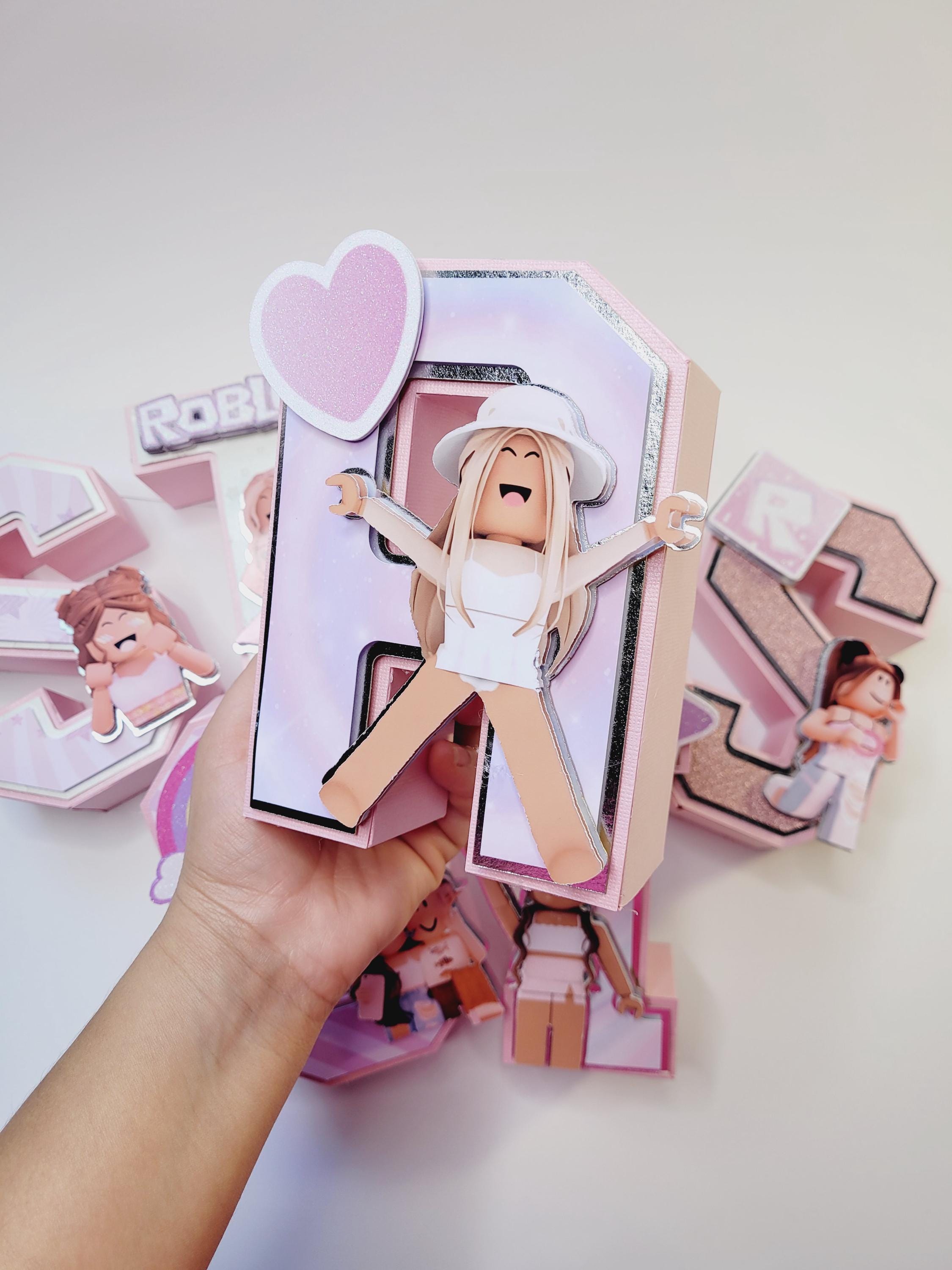 3D letters Roblox, Roblox 3D letters, Lighting R9blox decorations, Roblox Birthday, Robloxbparty decor, Roblox decoration