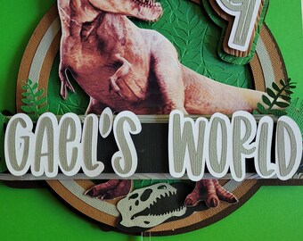 Jurassic World Cake Topper / custom jurassic World cake topper / Jurassic World Birthday Party.