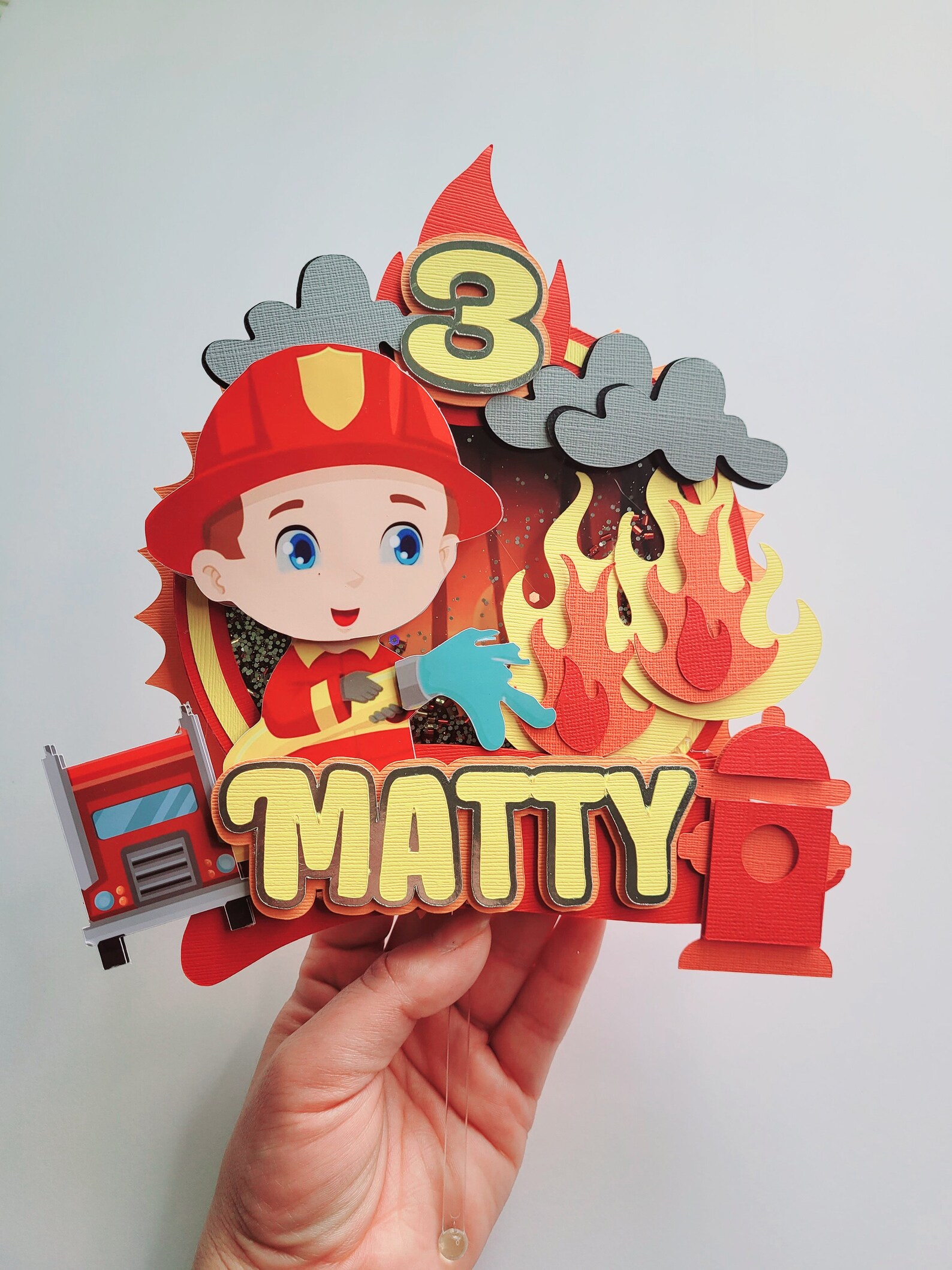 Fire Fighter Topper Personalized Fireman Cake Topper, Firefighter Cake Topper, Firefighter ...