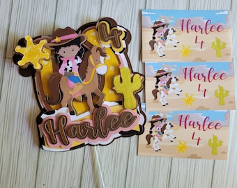 COWGIRL PARTY, cowgirl party, cowgirl cake topper, cowgirl cake decoration, cowgirl birthday party, girls Western party decor