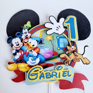 Mickey Mouse Clubhouse Kuchendeckel, Mickey Mouse Party Dekor, Mickey Mouse Clubhouse Geburtstagsdeko, Mickey Mouse House Kuchendeckel.