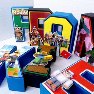 3D-bokstäver Roblox, Roblox 3D-bokstäver, Belysning R9blox-dekorationer, Roblox-födelsedag, Roblox-partydekor, Roblox-dekoration bild 7