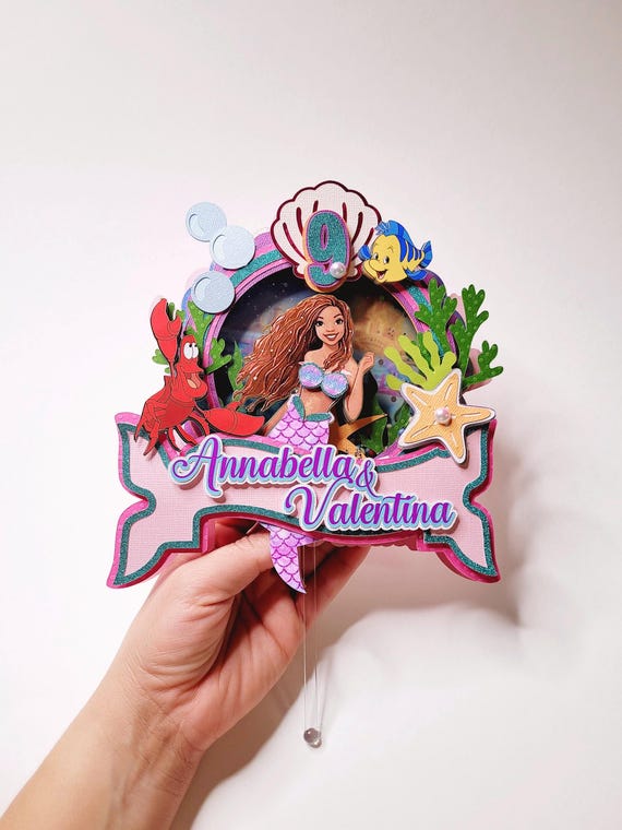 Little Mermaid Cake Topper | Mermaid Birthday Party Decoration | Under the Sea Theme