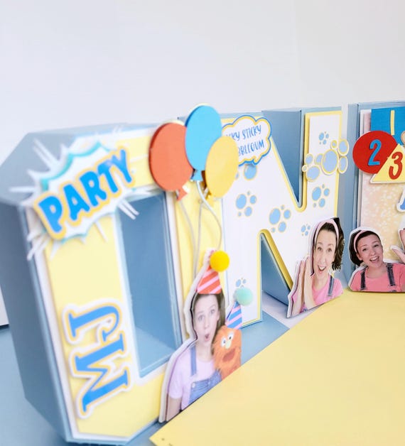 Ms Rachel Inspired 3D ONE Letters 6in, First Birthday Party Decor, Baby Learning Theme ONE Sign, Colorful Paper Craft Table Decoration