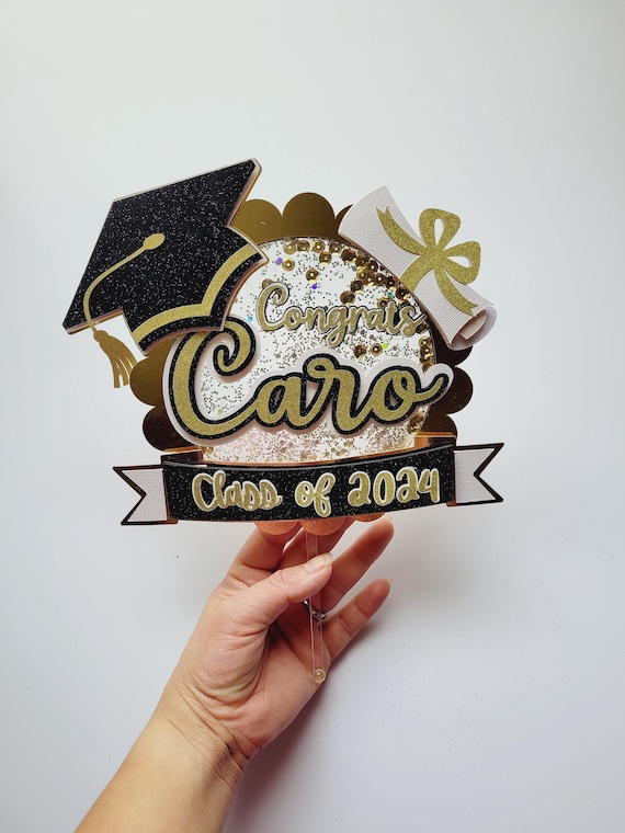Personalized Graduation Cake Topper – Custom Grad Party Decor, Name and Year Keepsake, High School & College Celebration