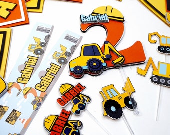 excavator themed party decoration | Excavator Party Decorations | Excavator Party | Excavator Cake Topper | Excavator |construction | dig pa