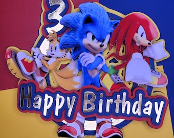 Sonic Cake Topper / Geburtstag Sonic / Sonic Geburtstagsparty / Sonic Cake Topper / Sonic Themen Geburtstag / Sonic the Hedgehog Cake Topper /