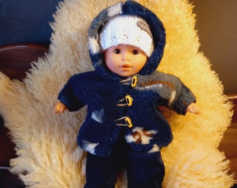 Corolle cuddly baby outfit 30 cm, doll set 30 cm (12 inches), doll hooded coat 30 cm, doll outfit, bather outfit