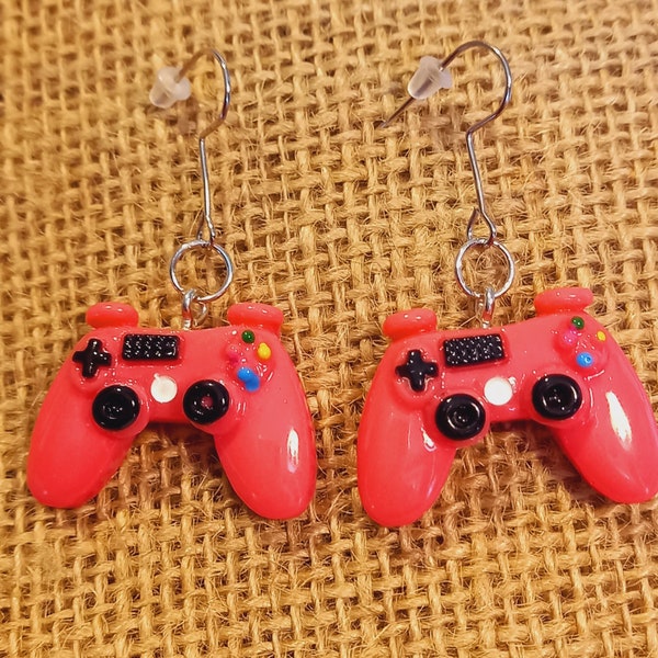 Boucles d'oreilles manette jeu, bijou jeu vidéo, boucles d'oreilles ps4, bijou geek, boucles d'oreille fille, cadeau Noël ado, enfant