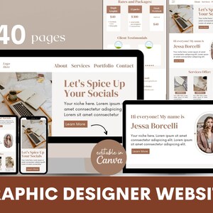 Site Canva de designer gráfico, portfólio Canva com efeitos de sombra, site de portfólio criativo, portfólio de designer gráfico, site Canva