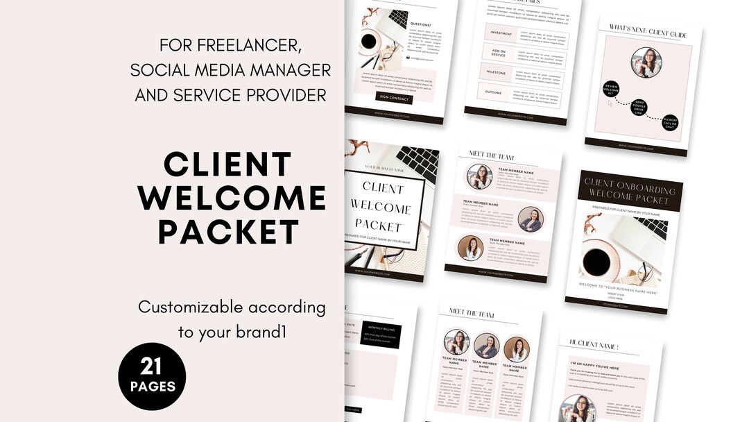 Editable Client Welcome Packet Editable Virtual Assistant Welcome ...