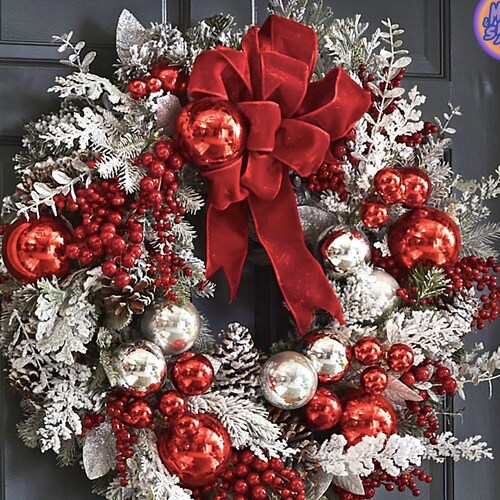 Christmas Wreaths for Front Door Fall Christmas Wreath Etsy