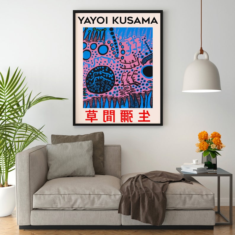 Yayoi Kusama Print Yayoi Kusama Poster Japanese Poster Etsy