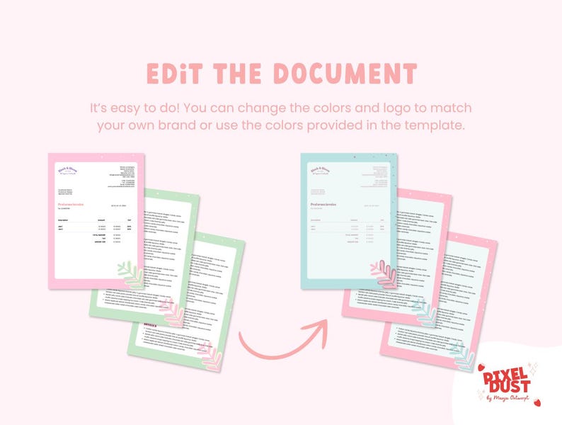Blush Bloom Invoice Template: Editable Canva Quotes for Coaches ...