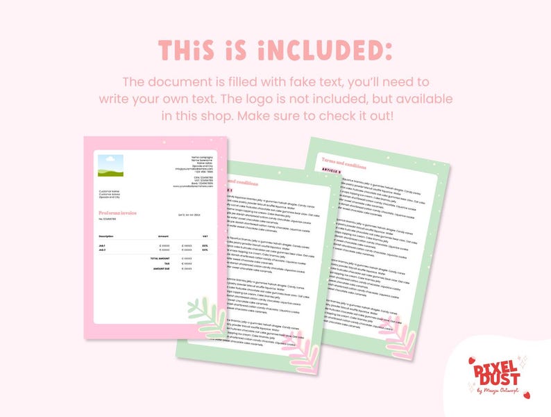 Blush Bloom Invoice Template: Editable Canva Quotes for Coaches ...