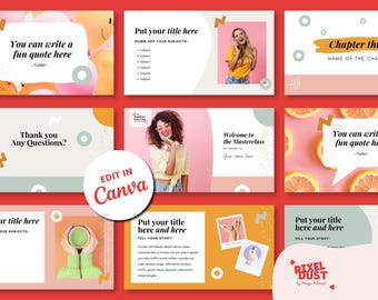 Colorful Canva Presentation Template: Bright Business Slides (1920x1080 px)