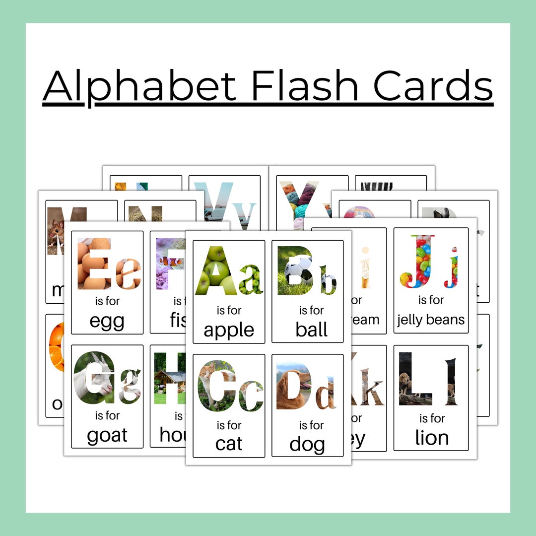 Alphabet Printable Flash Cards for Kids ABC Flash Cards Homeschool Alphabet Printable Flash Cards for Kids ABC Flash Cards Homeschool
