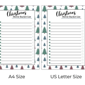 Editable Christmas Movie Bucket List Printable Holiday Movie - Etsy UK
