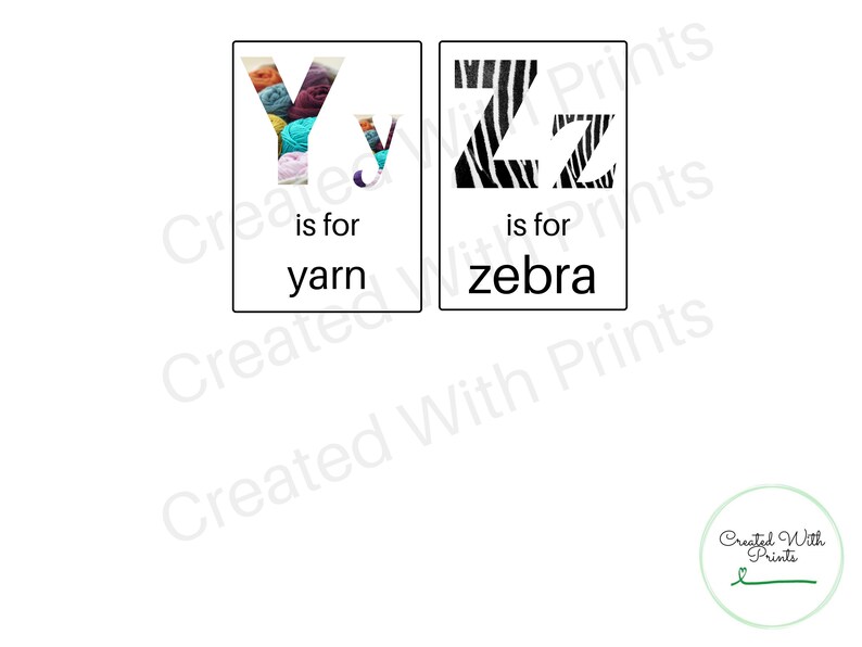 Printable Alphabet Flash Cards With Real Life Images ABC Etsy Canada