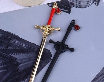 Ruby Warrior Sword Hair Stick, Sword Hair Pin, Gothic Hair Stick, Heksen Haar Stick, Viking Hair Stick, Keltische Hair Pin