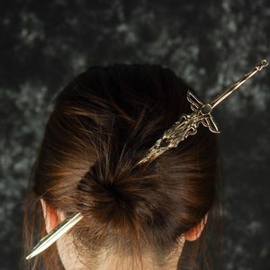 Handmade REVERSIBLE Super LONG Warrior Sword Hair Stick,Sword Hair Pin,Gothic Hair Stick,Witchy Hair Stick,Viking Hair Stick,Celtic Hair Pin