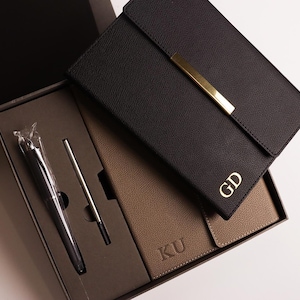 Quaderno con iniziali personalizzate, quaderno a righe con iniziali personalizzate, quaderno in pelle, regali di compleanno.