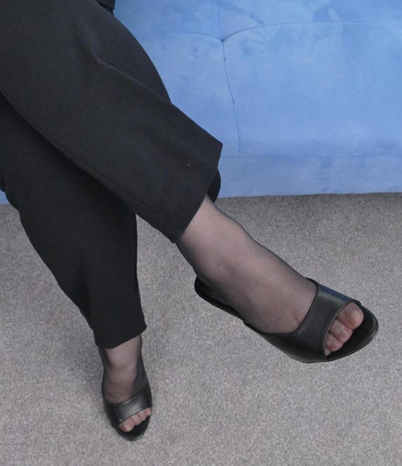 5 Paia Di Calzini Trasparenti Da Donna Neri Con Volant Velati Calzini Alla Caviglia In Pizzo Per Le Donne Vedere Attraverso Cuore Trasparente A Righe Fresche Calze Estive, Nero, Bianco, Taglia Unica - Foto 5