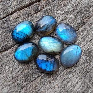 AAA+ Quality Natural Fire Labradorite Oval Shape Cabochon Flat Back Calibrated Wholesale Gemstones, All Sizes Available