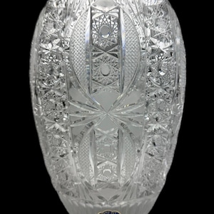 Crystal vase by Sklo Safránek, 1990s.