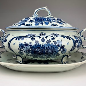 Tureen On Serving Dish Delft Blu, Royal Goedewaagen