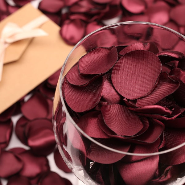 Dark Red Rose Petals Wedding Decorations Flower Girl Basket Petal Toss Table Decoration Party Decor Graduation Party Decor Gothic Decoration