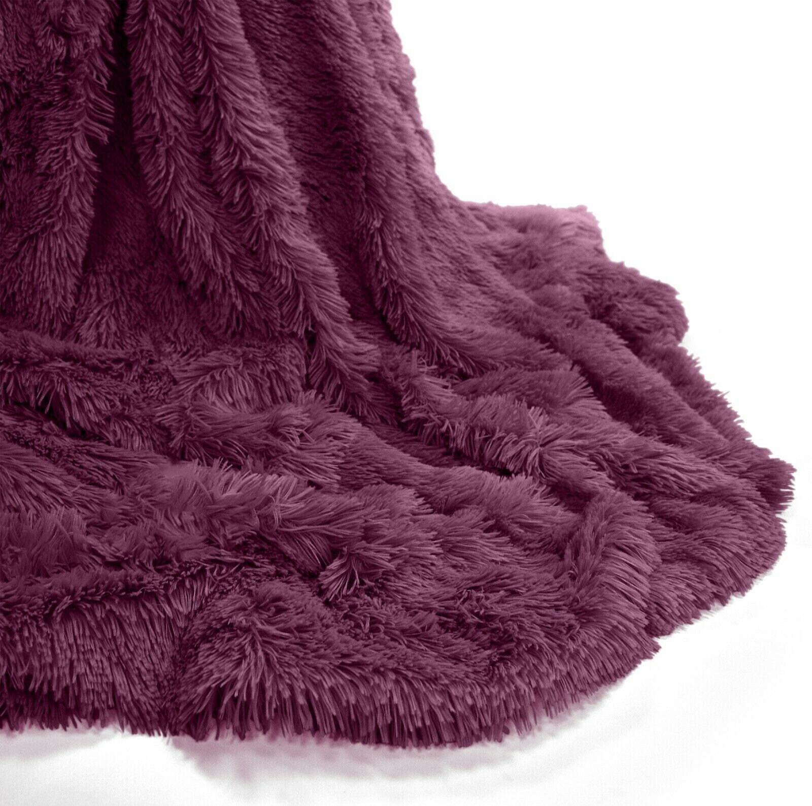 Purple Fluffy Shaggy Blanket Large Luxury Throw Over Sofa Bed - Etsy Denmark