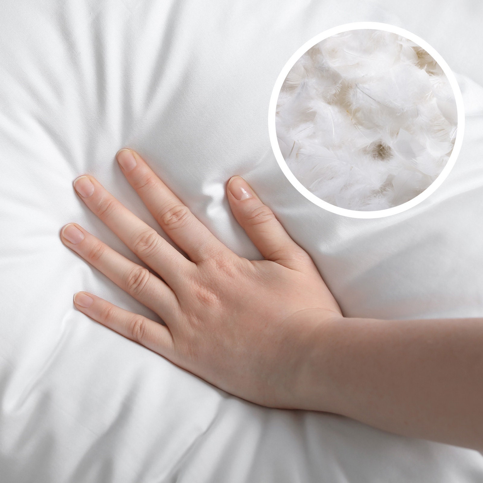 Natural Goose Feather Pillow Pair Hotel Quality Filled Etsy UK