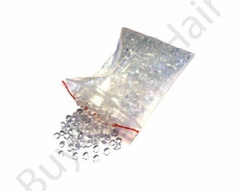 Professional Clear, Black, Brown & Amber Keratin Glue Beads For Remy Hair Extension Fusion Bonding 100% Authentic 25g-100g