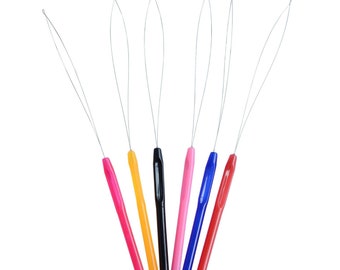 Nano Ring Micro Beads Hair Extension Pulling Loop Hook Tool Threader Wire Extensions Looper 1/3/5/10