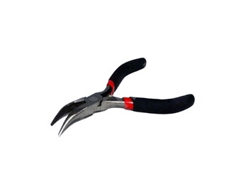 Hair Extensions Fusion Professional Pliers For Micro Beads Nano Rings Bent Nose Stainless Steel Plier For Jewellery Making 5 Inches/12.5cm