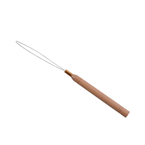 Hair Pull Through Tool Hair Extension Thread And Needle With Wood