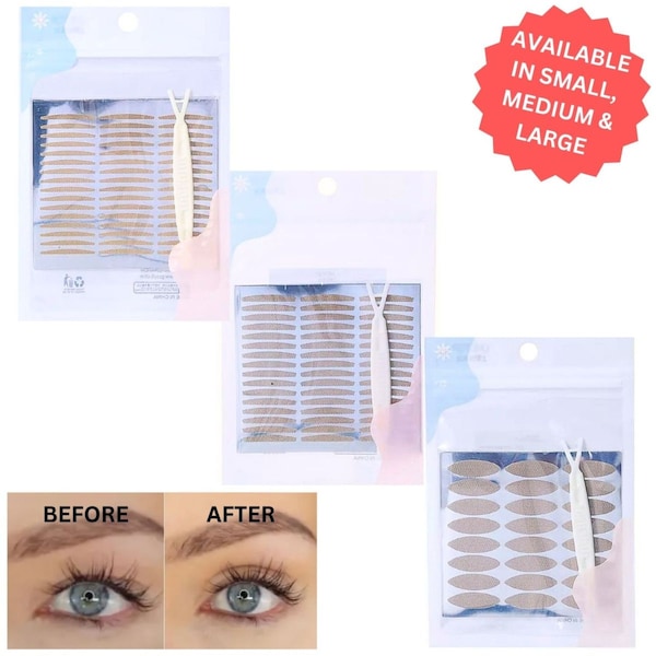 Eyelid Lift Strip Tape Instant Anti Aging Unsichtbare Doppelte Klebestreifen GRATIS Applikator 240/480 Teile, 3 Größen - Small Medium Large UK