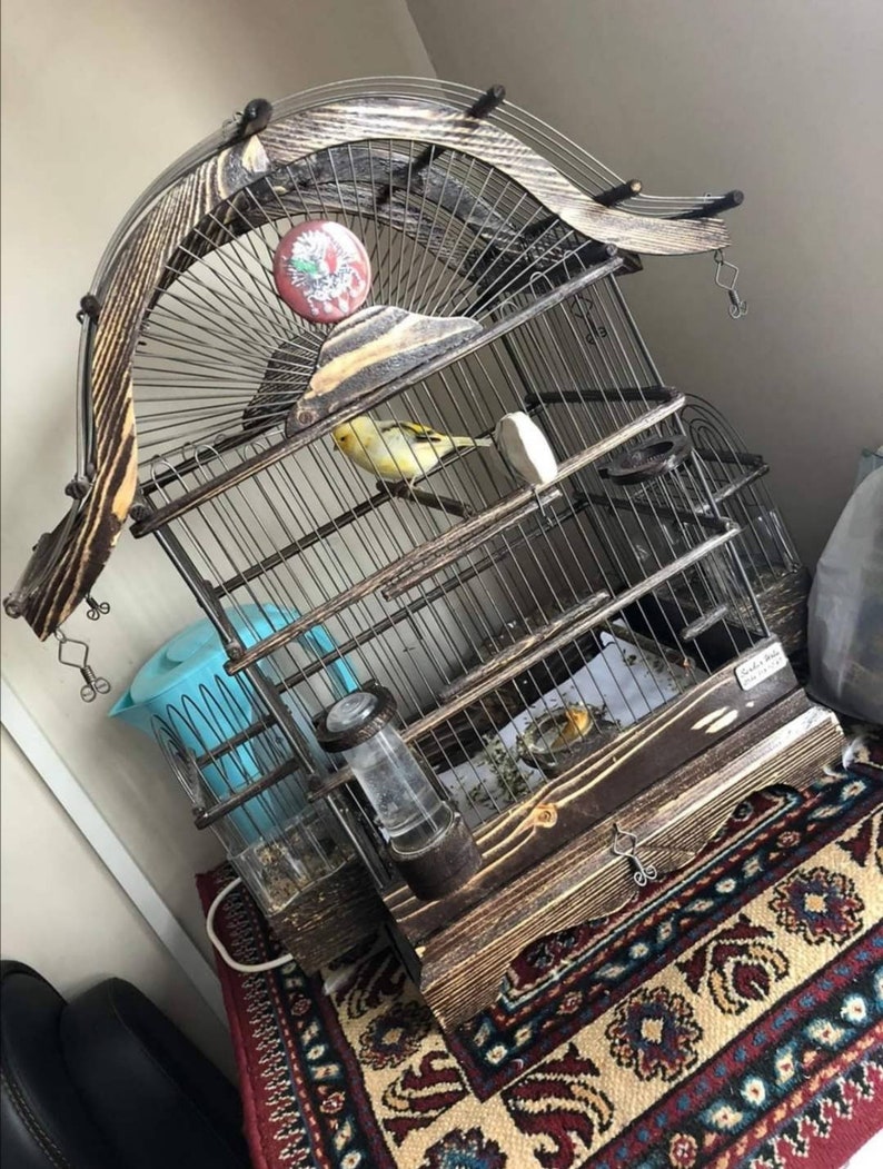 Wooden Bird Cage Handmade bird House Brown Rustic Cage Etsy