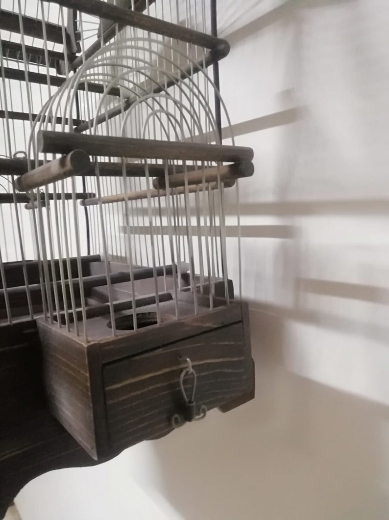 Wooden Bird Cage Handmade bird House Brown Rustic Cage Etsy