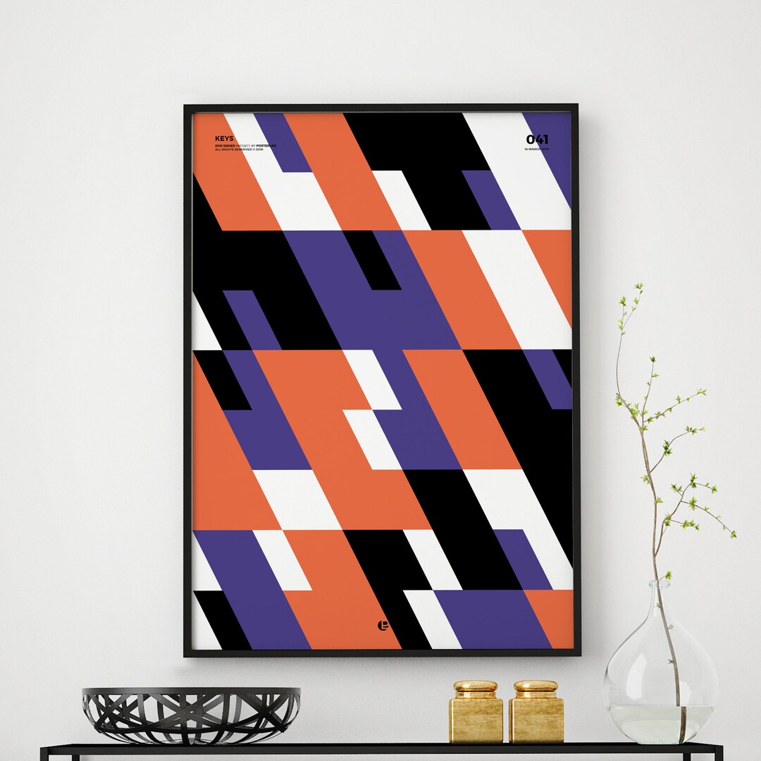 Minimalist Colorful Wall Art by Posterlad Downloadable Art Etsy