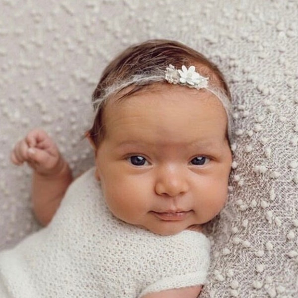 Haarband Baby / Trocken blumen / wächst mit / Babyshooting /Babyband / Haarschleife /Stirnband /Taufe