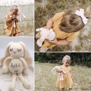 Rabbit / Personalized cuddly toy / Plush toy for birth/baptism, birthday, Easter