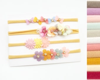 Haarband Baby Blumen Regenbogen/  Kleinkind/ Stirnband