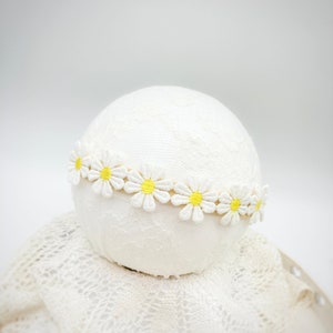 Haarband Baby / Trocken blumen / wächst mit / Babyshooting /Babyband / Haarschleife /Stirnband /Taufe Bild 4