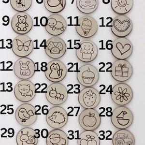 Baby Shower Spiel Holz Memory Personalisiert mit Namen-Gravur für Babyparty