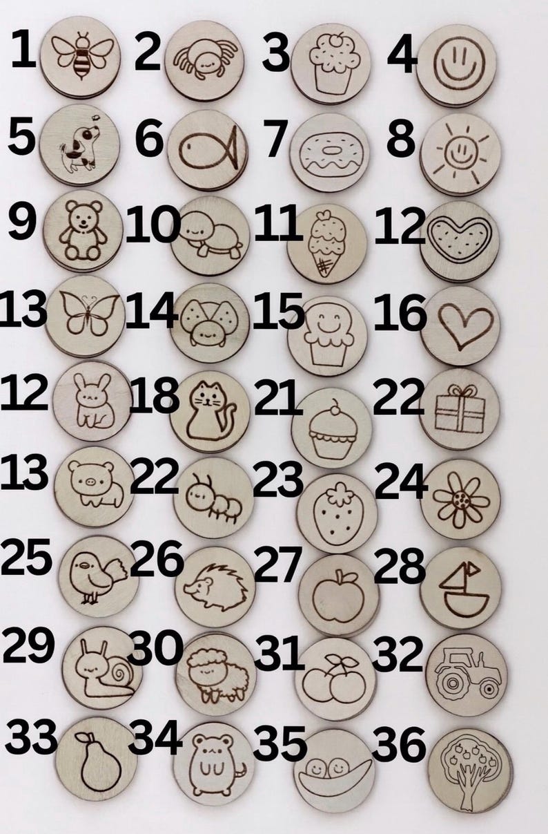Baby Shower Spiel Holz Memory Personalisiert mit Namen-Gravur für Babyparty