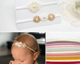 Haarband Kleinkind Baby, Geschenk zur Taufe für Mädchen, Geburtsgeschenk Baby