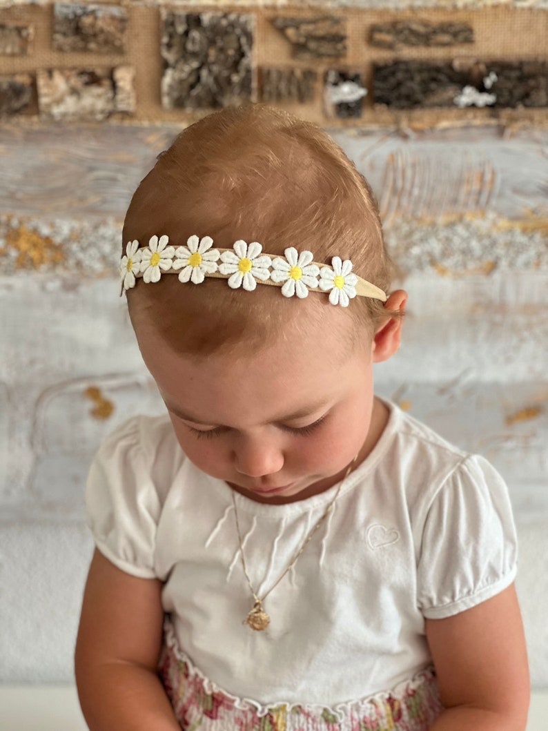 Haarband Baby / Trocken blumen / wächst mit / Babyshooting /Babyband / Haarschleife /Stirnband /Taufe Bild 6